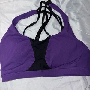 BuffBunny Purple and Black Sports Bra